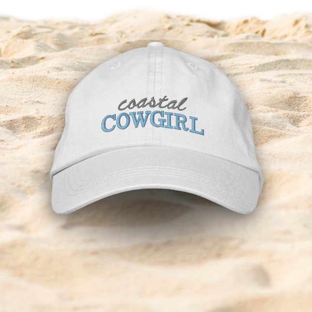 Casquette Brodée Cadeau de Fête de Bachelorette de Cowgirl Côtière (coastal cowgirl bachelorette favors embroidery baseball cap)