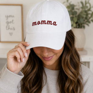 Casquette Brodée Cadeau de fête des Mères 'Mamma' pour nouvelle mam