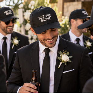 Casquette Brodée 'Cadeau drôle pour mariage - Pas le marié' Photogr