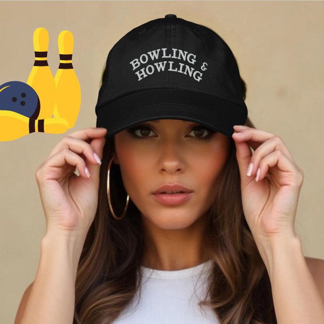 Casquette Brodée Cadeau personnalisé Bowling Howling pour les joueu (Créateur téléchargé)