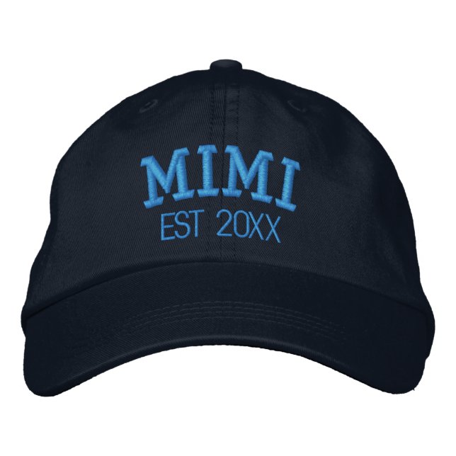 Casquette Brodée Cadeau Personnalisé Mimi Mamie Texte Personnalisé (Devant)