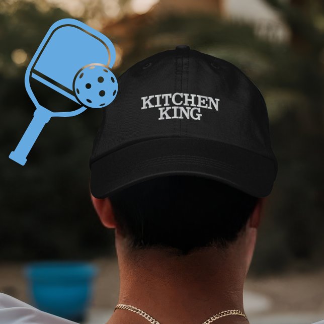 Casquette Brodée Cadeau personnalisé Pickleball King Kitchen pour l (Créateur téléchargé)