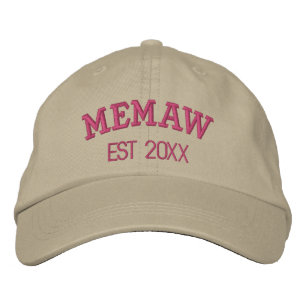 Casquette Brodée Cadeau Personnalisé pour Mémé avec Texte Personnal