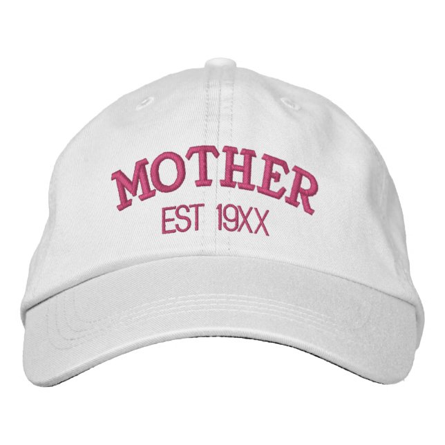 Casquette Brodée Cadeau personnalisé pour nouvelle maman Texte pers (Devant)