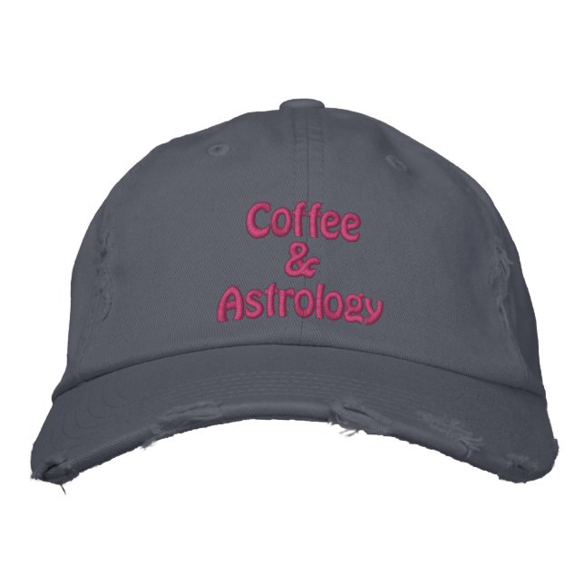 Casquette Brodée Café et astrologie (Devant)