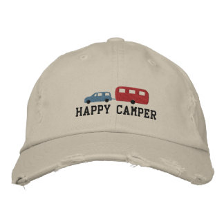 Casquette Brodée Camper Trailer et voiture Happy Camper