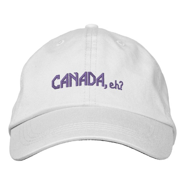 Casquette Brodée CANADA, hein ? Broderie  (Devant)