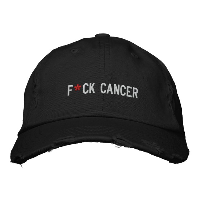 CASQUETTE BRODÉE CANCER DE F*CK (Devant)