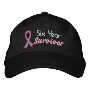 Casquette Brodée Cancer du sein 6 ans Survivant