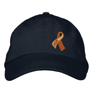 Casquette Brodée Cancer orange TDAH Espoir sensibilisation au ruban