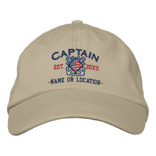 Casquette Brodée Capitaine américain personnalisé Nautical