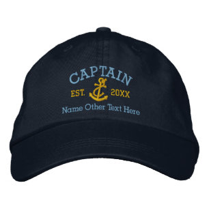 Casquette Brodée Capitaine Avec Ancre Personnalisée