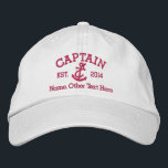 Casquette Brodée Capitaine Avec Ancre Personnalisée<br><div class="desc">Capitaine casquette brodé .. idéal pour les marins .. capitaine et corde et ancre casquette personnalisé de Ricaso</div>