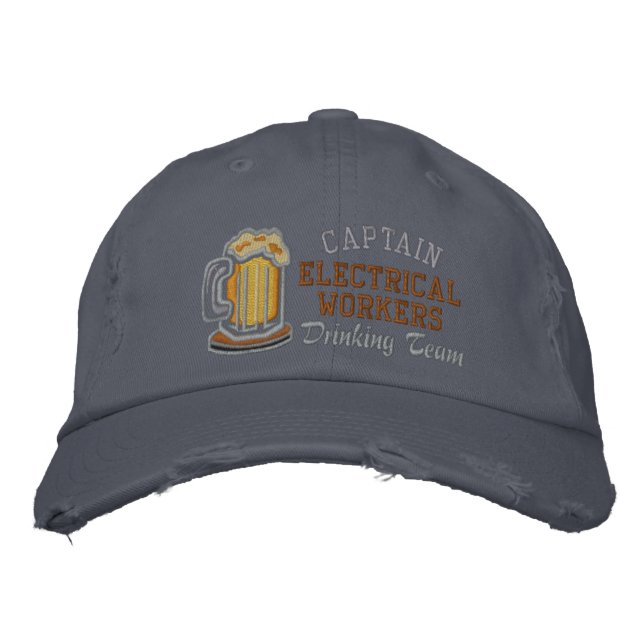 Casquette Brodée Capitaine Beer Boire Équipe Personnalisée (Devant)