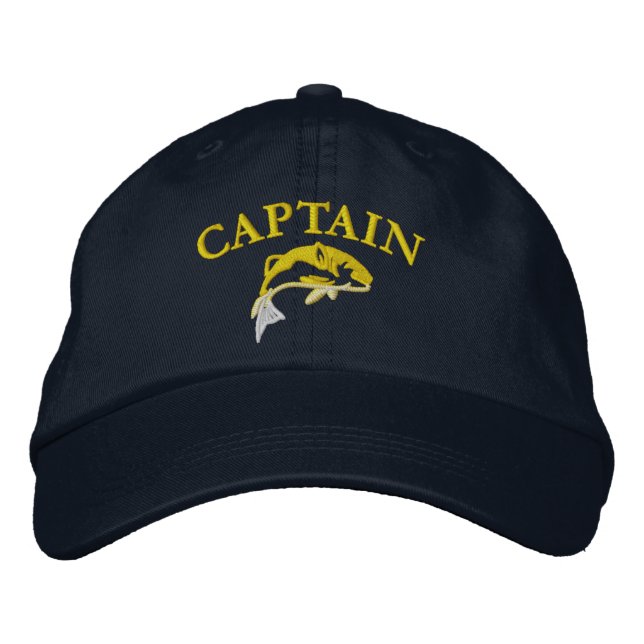 Casquette Brodée Capitaine de bateau de pêche (Devant)