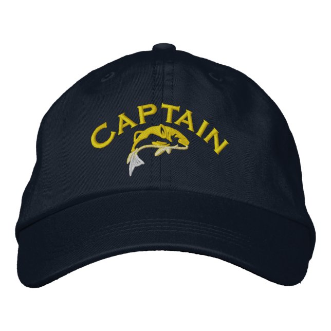 Casquette Brodée Capitaine de bateau de pêche (Devant)
