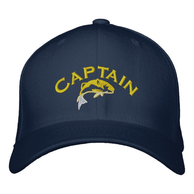 Casquette Brodée Capitaine de bateau de pêche (Devant)