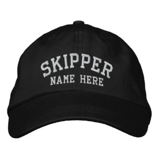 Casquette Brodée Capitaine de skipper - personnalisable