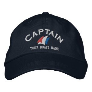 Casquette Brodée Capitaine de voilier moderne
