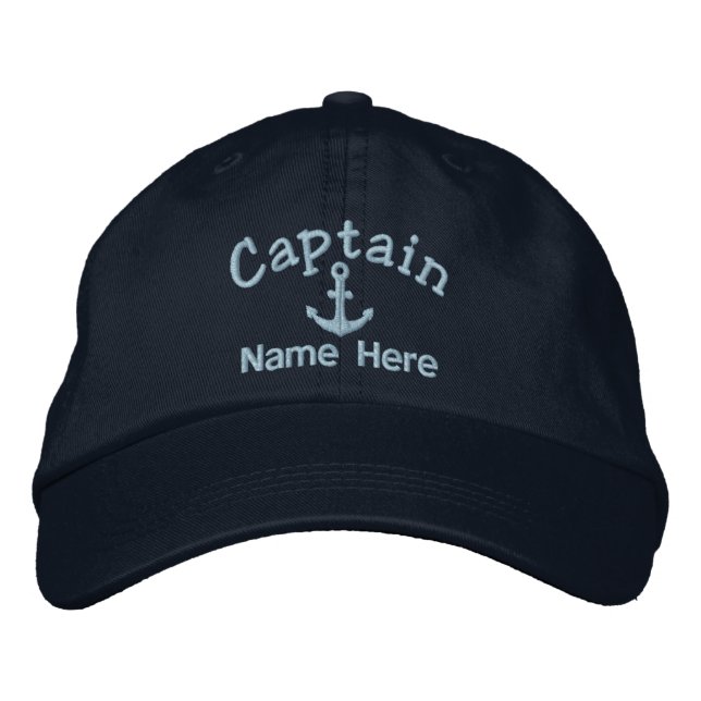 Casquette Brodée Capitaine Du Bateau Personnalisé (Devant)