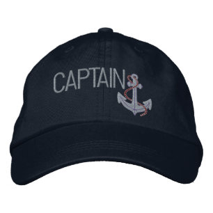 Casquette Brodée Capitaine Et Ancre