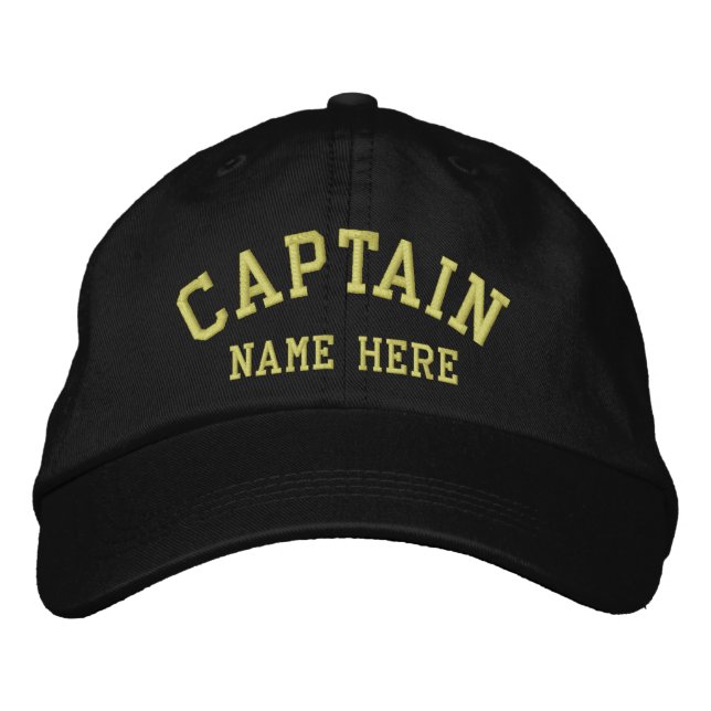 Casquette Brodée Capitaine - marin personnalisable (Devant)