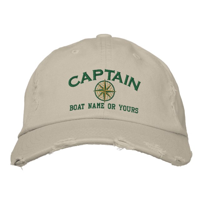 Casquette Brodée Capitaine Nautical STAR Personnalisez-le ! Broderi (Devant)