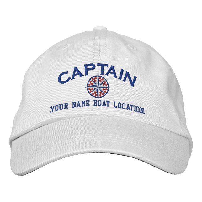 Casquette Brodée Capitaine Nautical STAR Personnalisez-le ! Broderi (Devant)