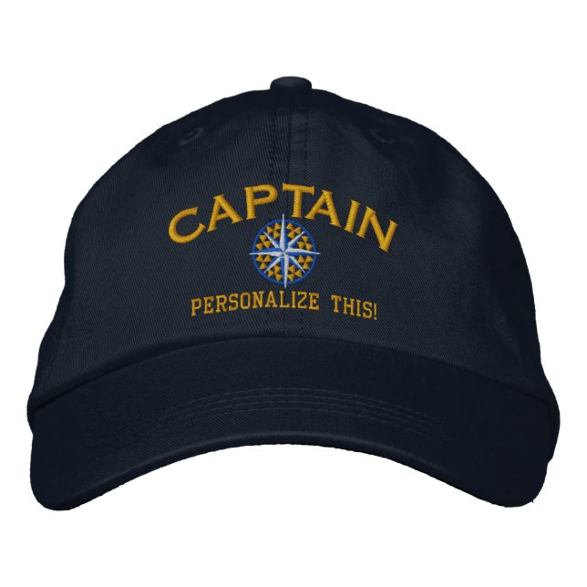 Casquette Brodée Capitaine Nautical STAR Personnalisez-le ! Broderi (Devant)