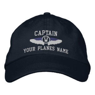 Casquette Brodée Capitaine ou pilots monogrammed