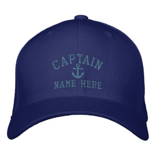 Casquette Brodée Capitaine - personnalisable (texte latéral)