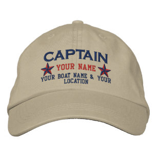 Casquette Brodée Capitaine personnalisé Stars Ball Cap Embroidery