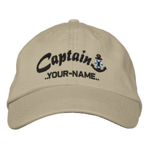 Casquette Brodée Capitaine Personnalisée Lifesaver Nom de l'Ancre N