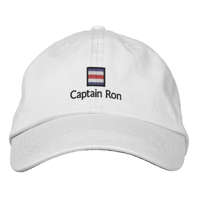 Casquette Brodée Capitaine Ron (Devant)
