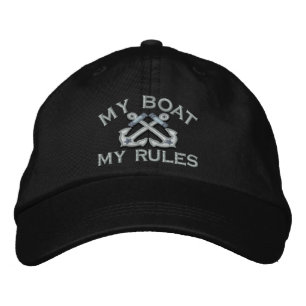 Casquette Brodée Capitaine Says My Boat My Rules Crossed Anchors