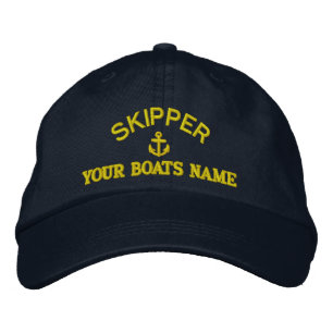 Casquette Brodée Capitaines de skipper de voile personnalisés
