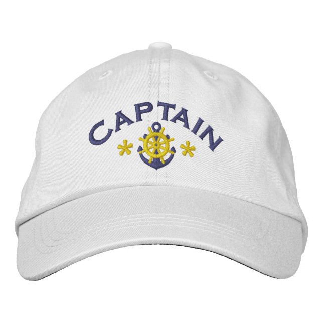 Casquette Brodée Capitaines de voile nautiques (Devant)