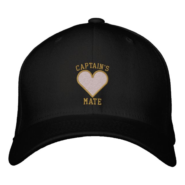Casquette Brodée CAPITAINE'S MATE Heart Design (Devant)