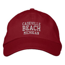 Caseville Beach Michigan Embroidered Baseball Hat