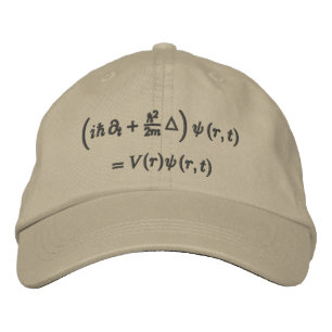Casquette Brodée Casquette, équation d'onde Schrodinger, fil de cha