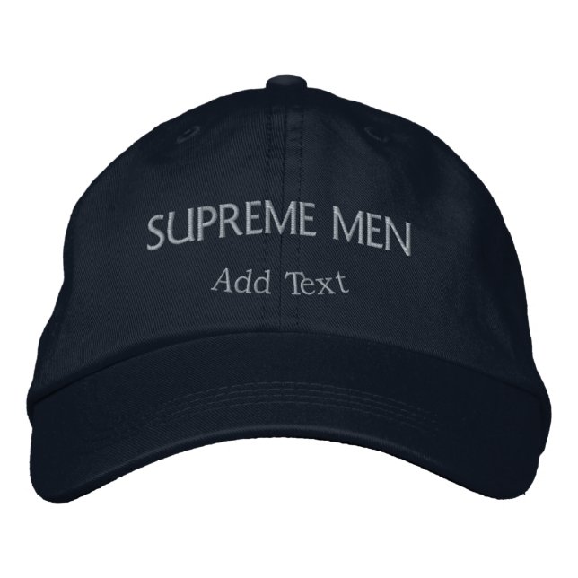 Casquette Brodée Casual Formel Navy Homme Haut de Gamme Suprême (Devant)
