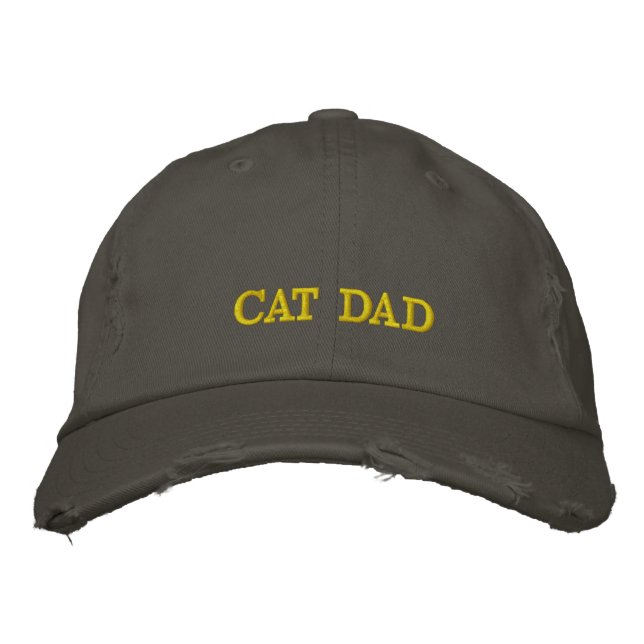 Casquette Brodée Cat Dad Love Simple Style Hat Funny Cat Lover Gift (Devant)