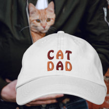 CAT DAD Orange and Brown Typography