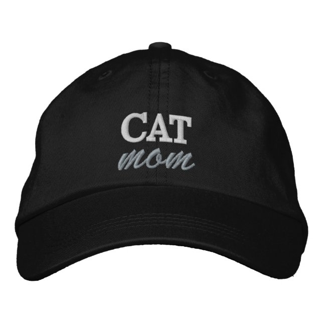 Casquette Brodée Cat Mom Brodé Casquette, Amoureux des chats à la m (Devant)