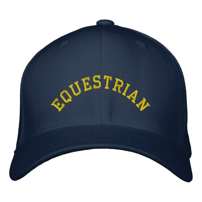 Casquette Brodée Cavalier Personnalisé Nom Équitation (Devant)
