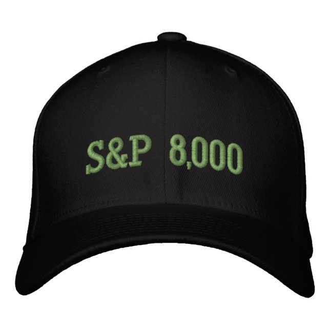 Casquette Brodée Célébration de l'indice boursier S&P 8 000 (Devant)