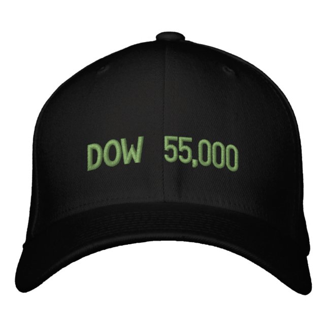 Casquette Brodée Célébration du Dow 55 000 du marché boursier (Devant)