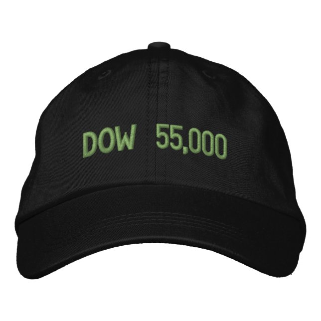 Casquette Brodée Célébration du Dow 55 000 du marché boursier (Devant)