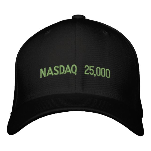 Casquette Brodée Célébration du NASDAQ 25000 en Bourse (Devant)