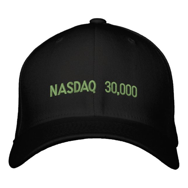 Casquette Brodée Célébration du NASDAQ 30000 en Bourse (Devant)